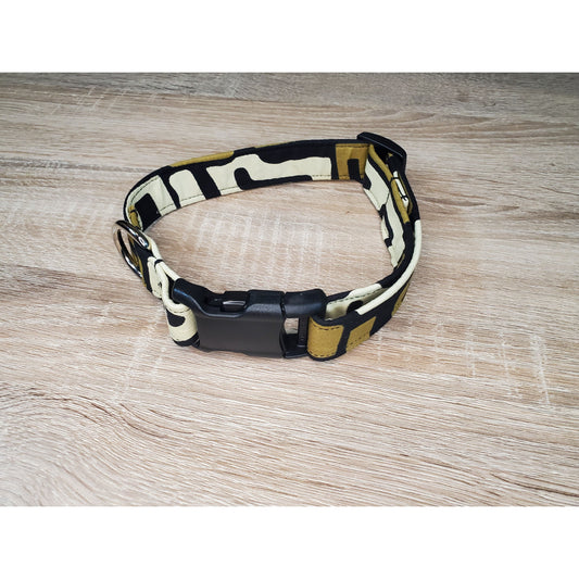 Ancestors Speak Dog Collar - Olive/Wine