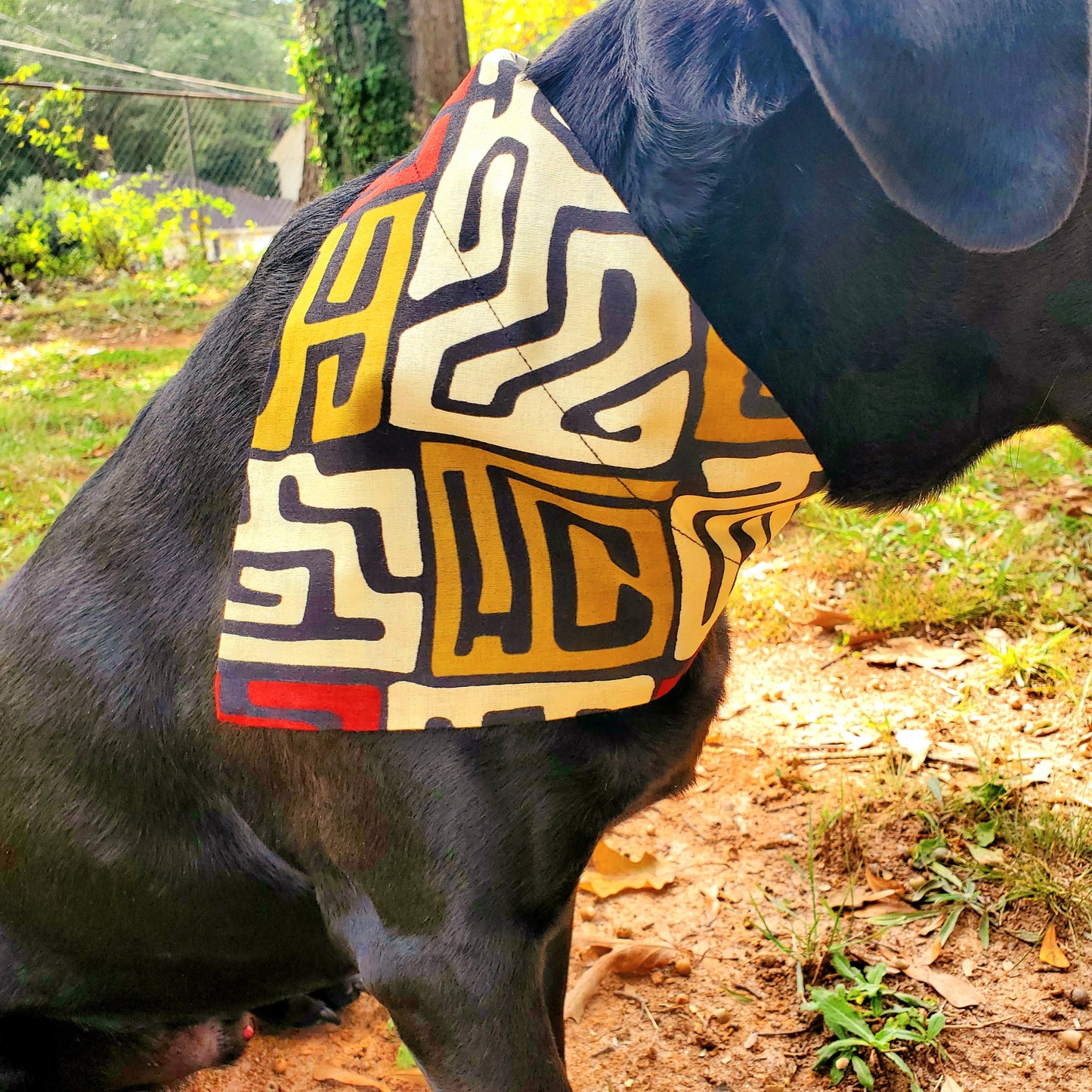 Ancestors Speak Dog Bandana - Olive/Wine