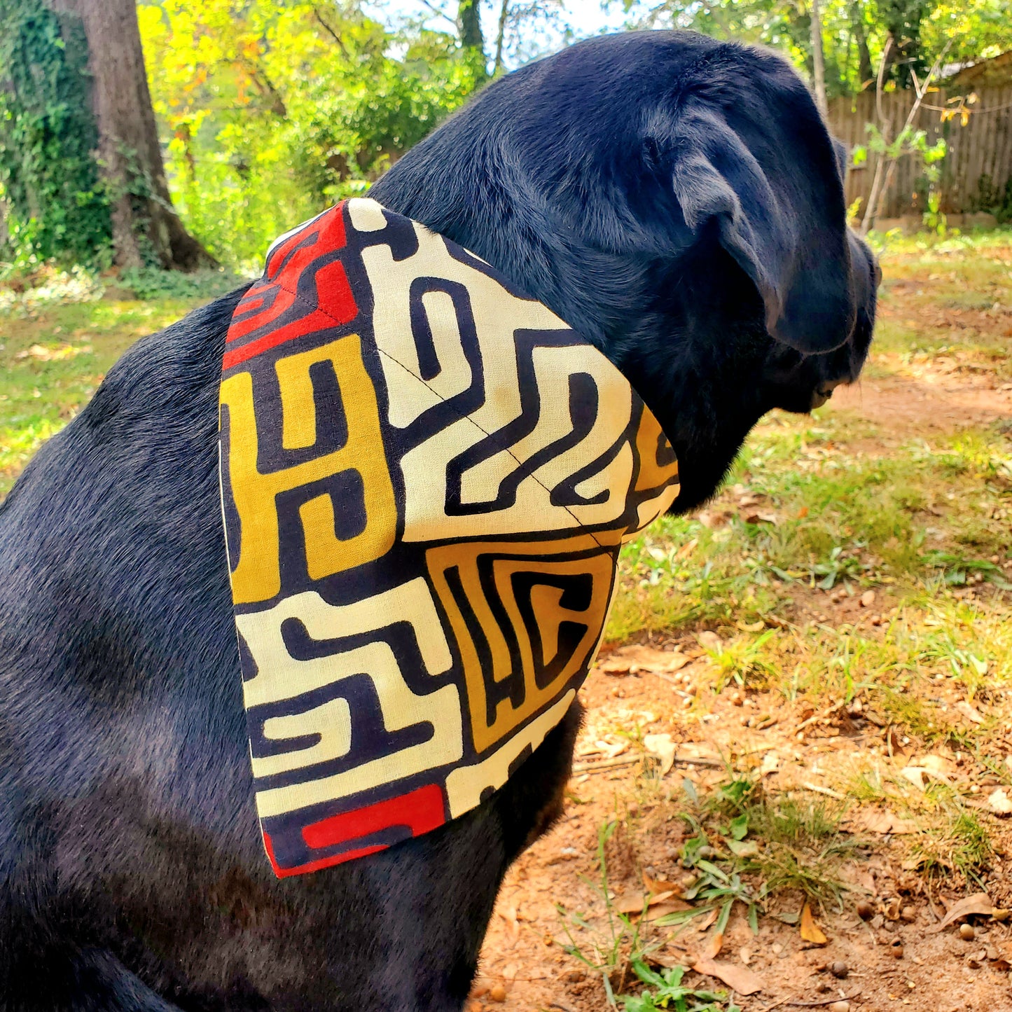 Ancestors Speak Dog Bandana - Olive/Wine
