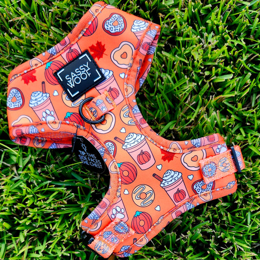 PUPkin Spice and Donuts Dog Harness