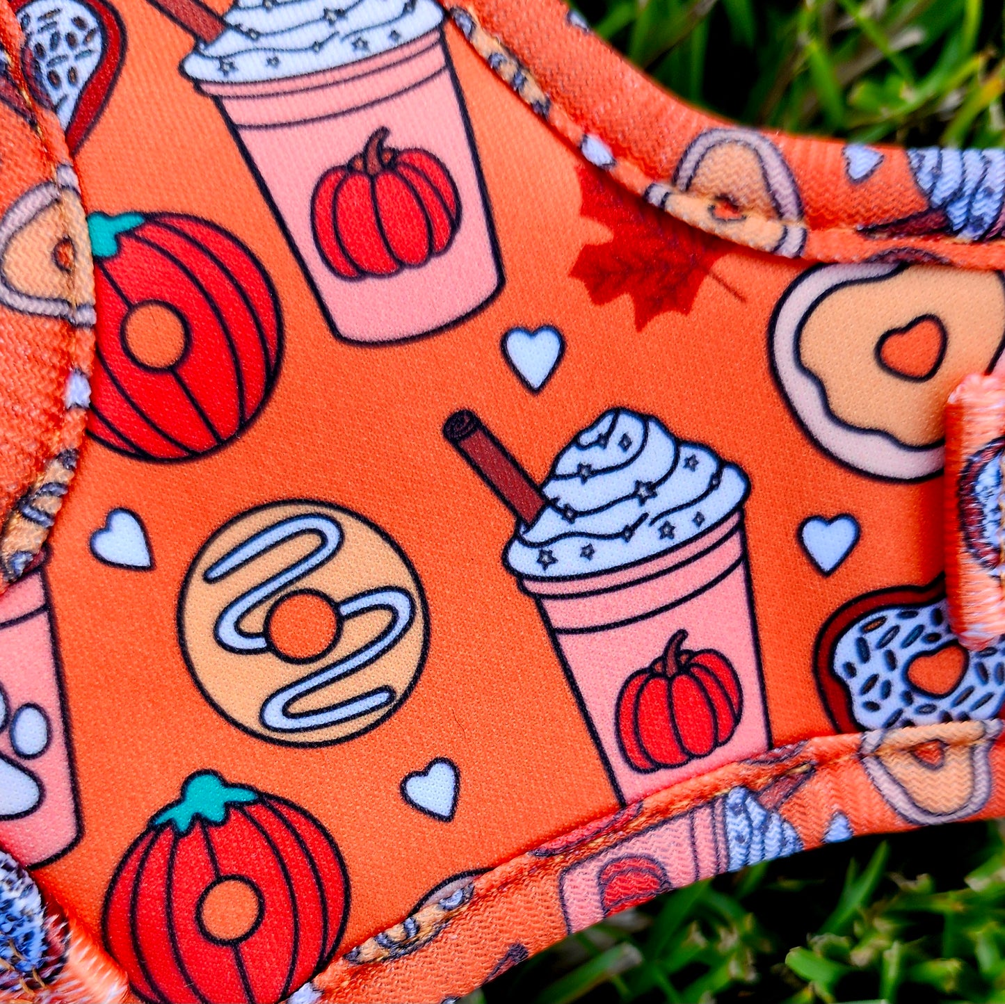PUPkin Spice and Donuts Dog Harness