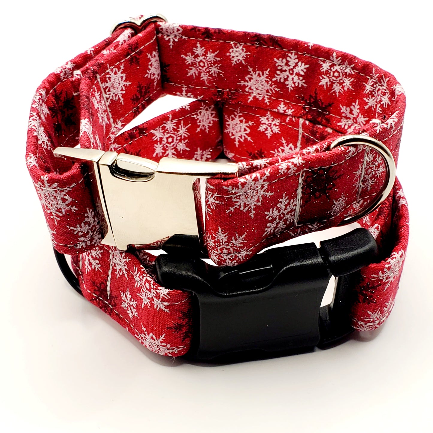 Snowflakes and Sparkle Dog Collar
