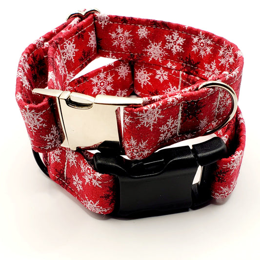 Snowflakes and Sparkle Dog Collar