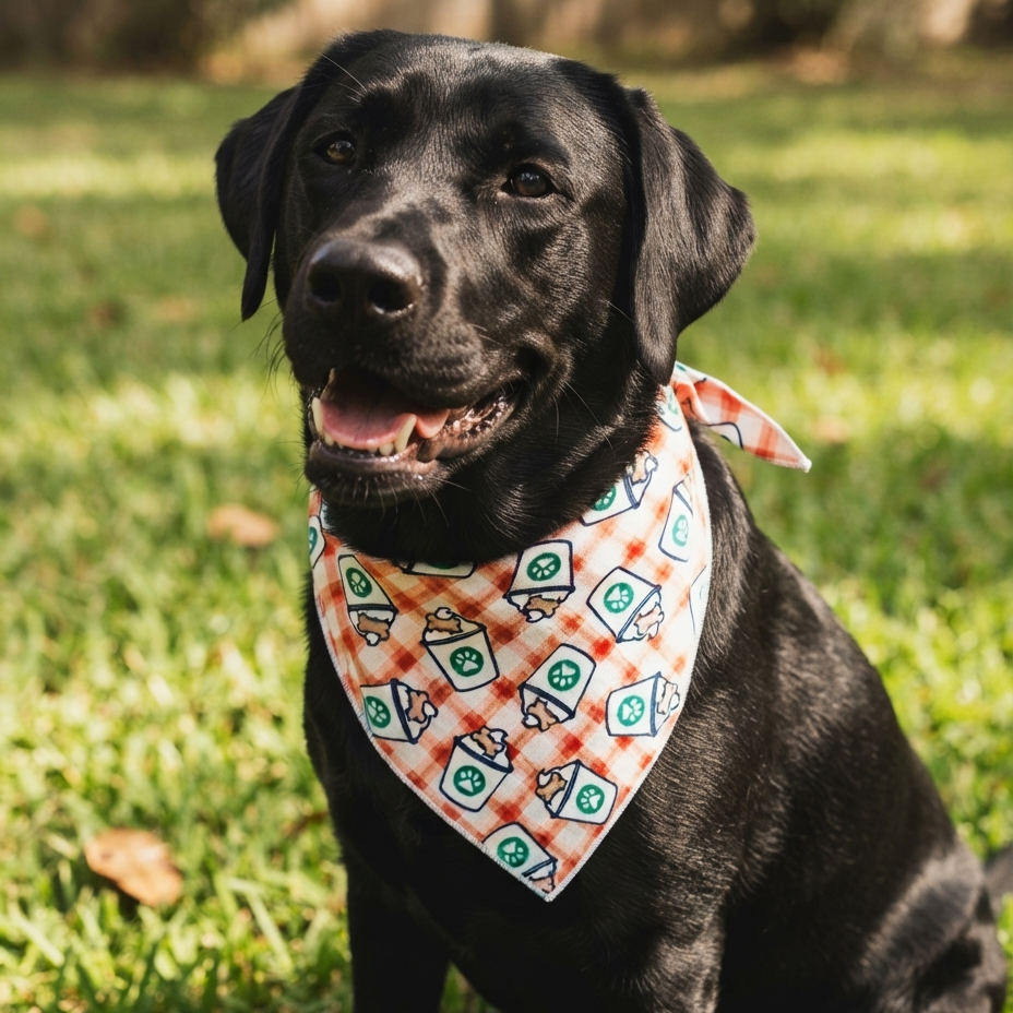 Fall Coffee/Latte Dog Bandana