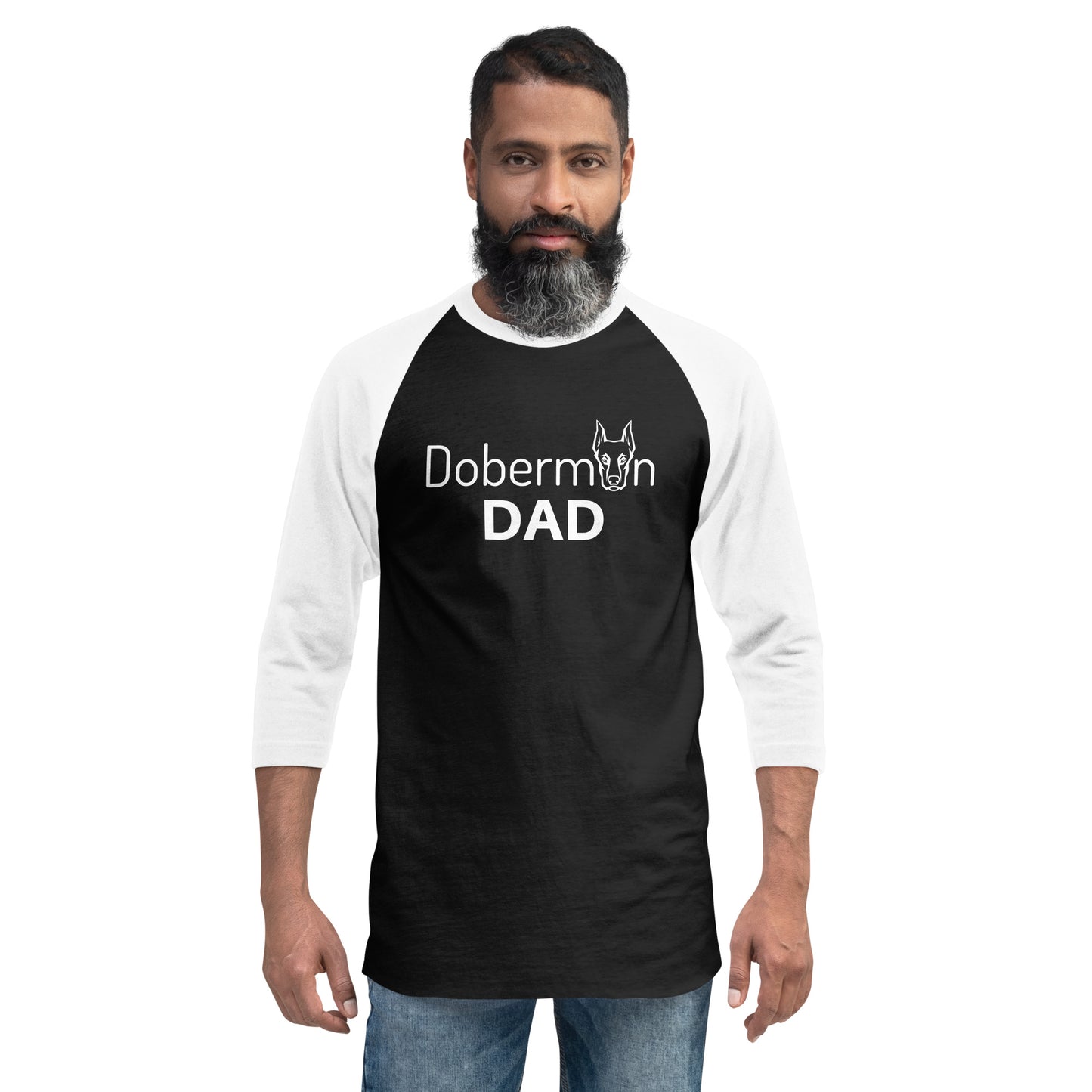 Doberman Dad Raglan Shirt